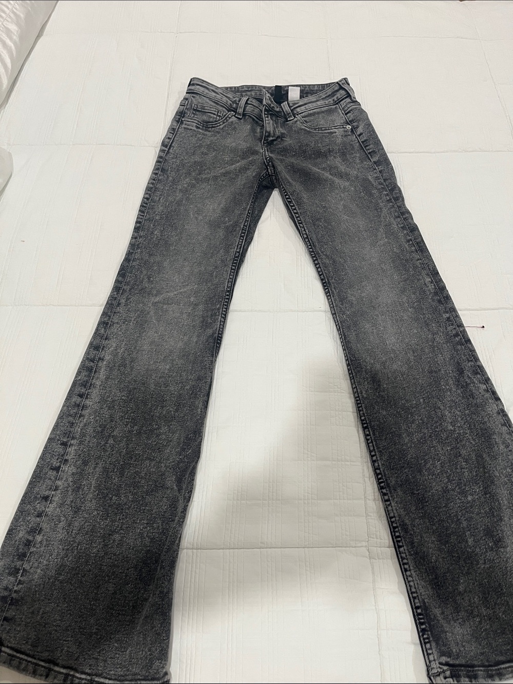 H&M Black Washed Flare Jeans